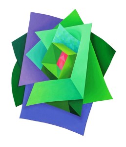 One of a new series of abstract paintings where the shape is a dynamic part of the design.