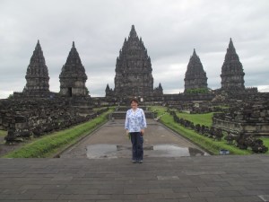 Prambanan Temple just after extreme rain.