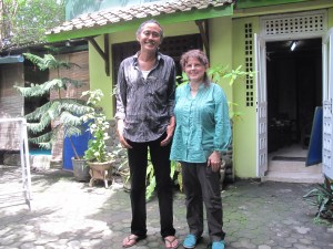 With Agus outside his studio.