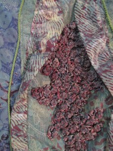 Detail of sculpted batik.