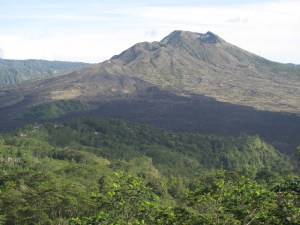 Agung Batur, Kintamani's active volcano with three vents.