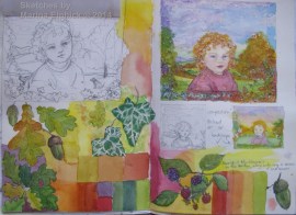 Preparation for portrait of Felix.