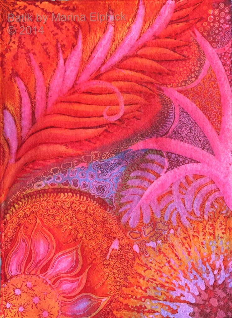 Batik, batik art, by batik artist Marina Elphick. UK batik artist