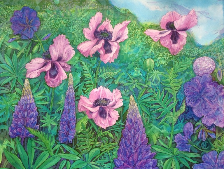 Batik. Contemporary Batik art by Marina Elphick, UK figurative batik artist.