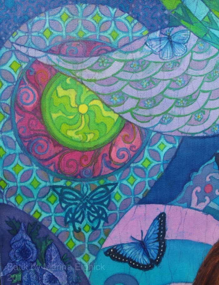 batik artist Marina Elphick works with great detail and realism on portrait and other figurative themes.