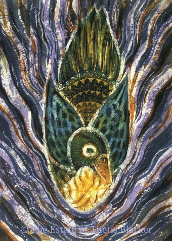 Batik by Thetis Blacker, UK Batik artist and fellow of The Temenos Academy