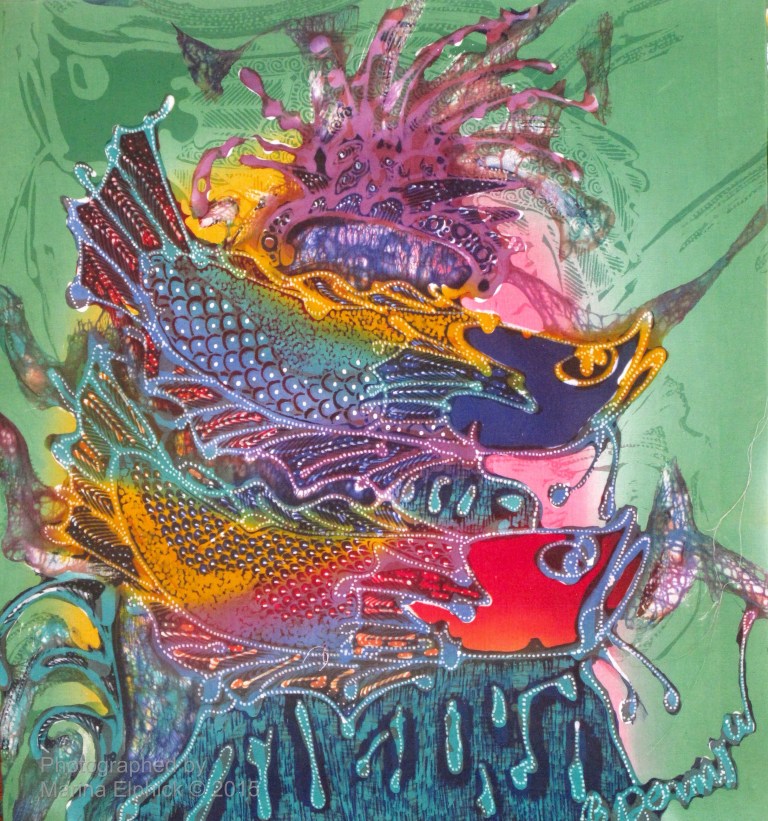 Contemporary batik by Bambang Darmo, a well known Indonesian Batik Artist.
