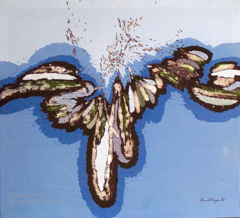 Contemporary batik by Slamet Riyanto, leading Indonesian Batik Artist.