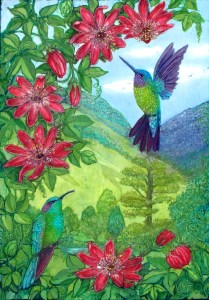 Batik by Marina Elphick, UK artist specialising in Portraits.