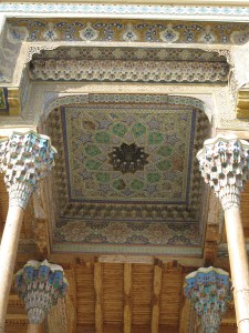 Mosque ceiling detail, Bolo-Hauz, Bukhara, Uzbekistan.